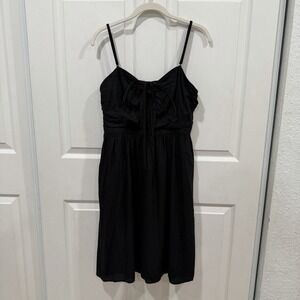 Women's Black ModCloth Dress Black Large Short Summer Spaghetti Straps
